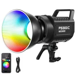 Neewer fs300c 300w rgb video light(uk) _ black